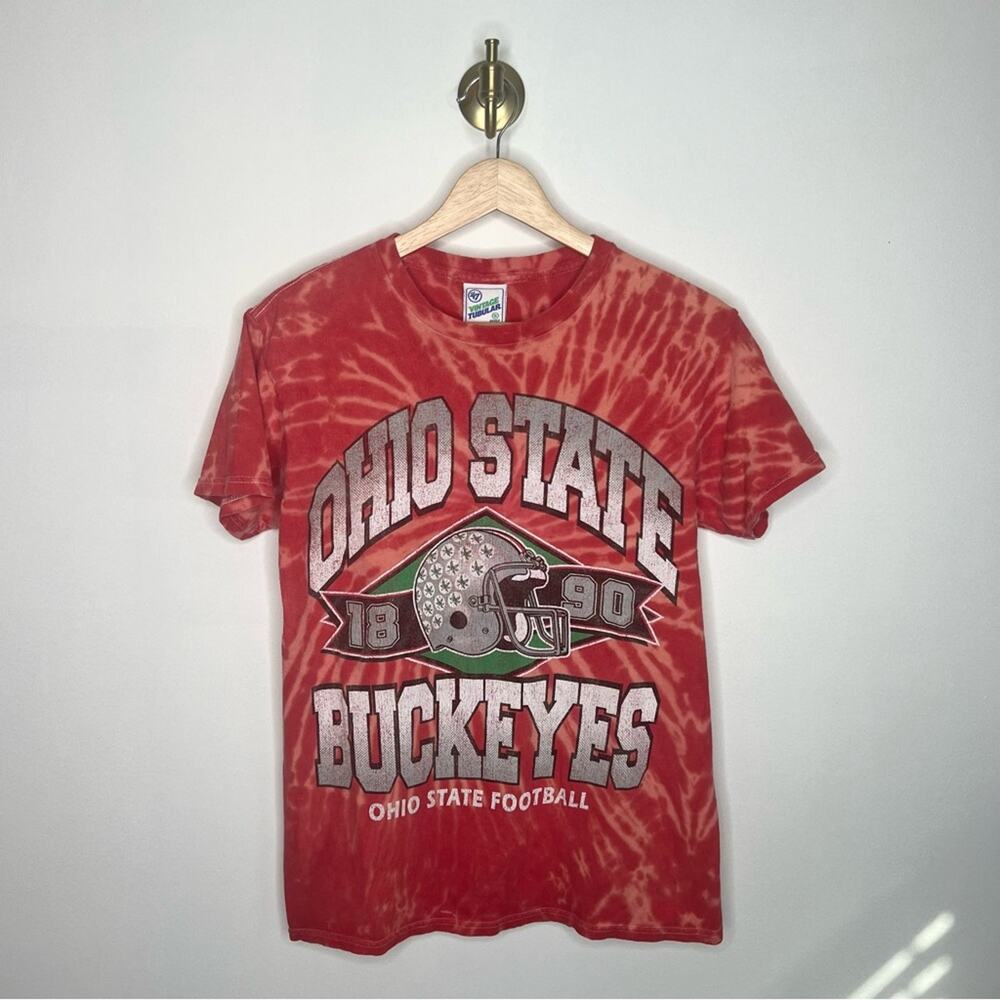 47 Ohio State Buckeyes Red Tie Dye Retro Graphic Tee